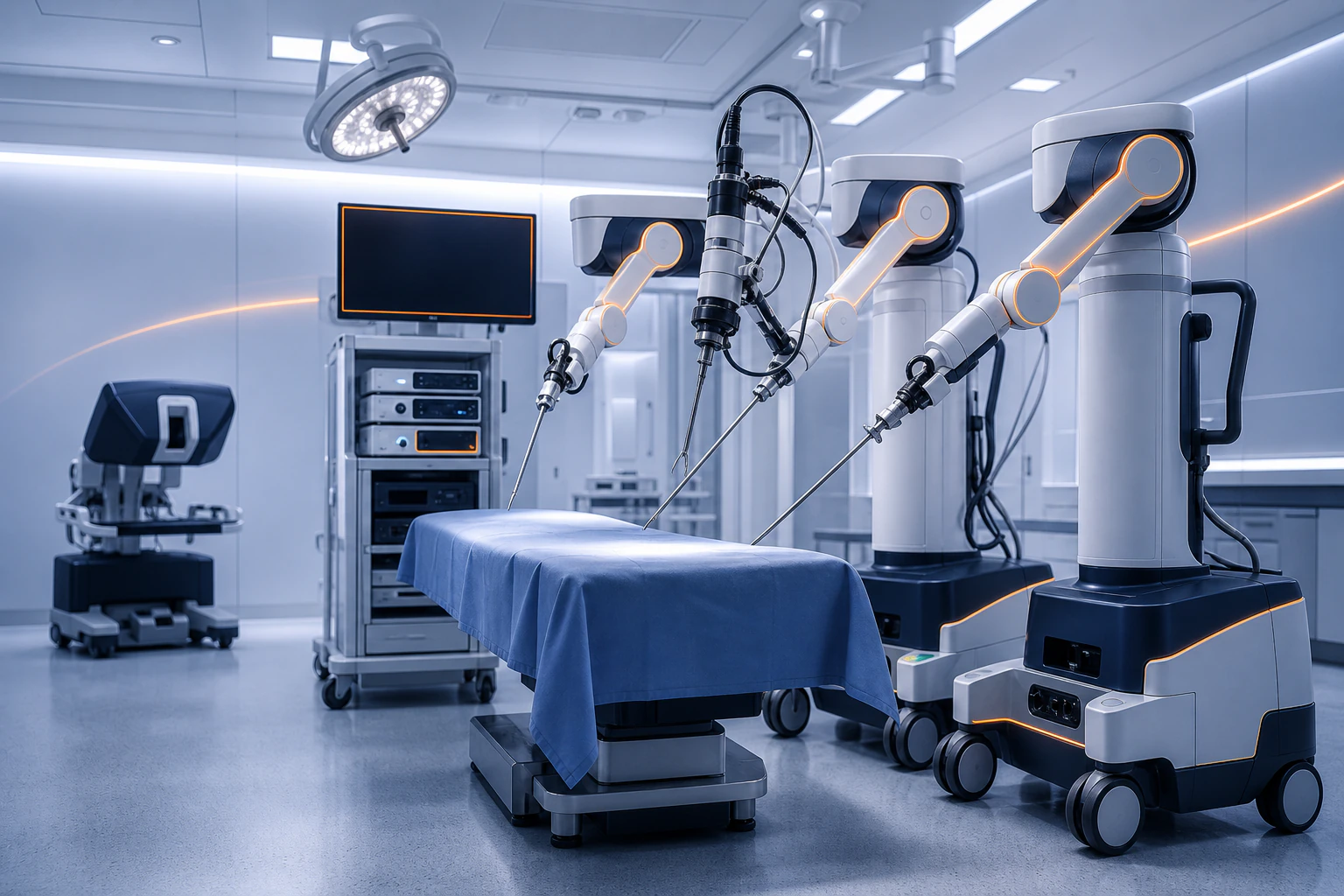 Robotic surgical system in a bright clinical operating environment